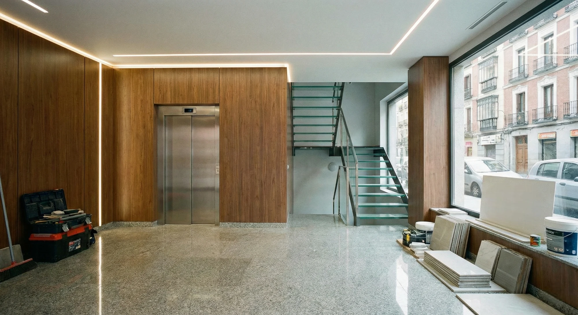 Reforma de portal y escaleras en comunidad de propietarios